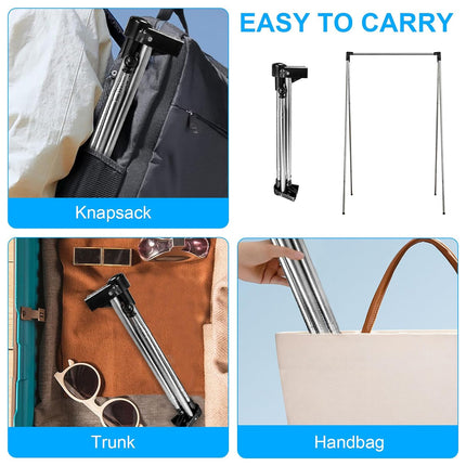 Folding Clothes Drying Rack Retractable Portable Wall Mounted Laundry Hanger