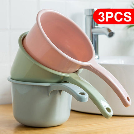 3pcs Plastic Water Scoop Multifunction Kitchen Household Washing Watering Tool