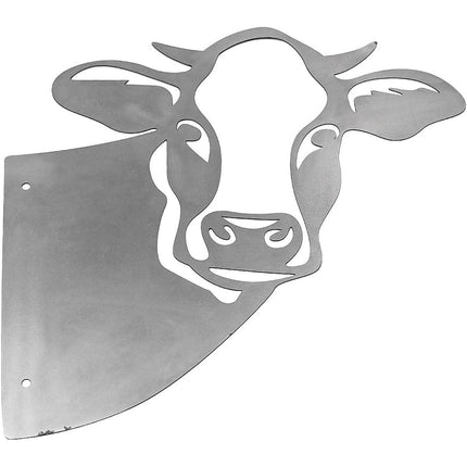 1X Art Hanging Metal Peeping Cow Ornaments Garden Adornment Home Decor