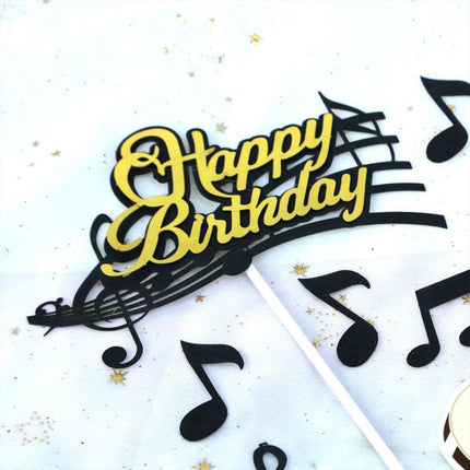 Music Notes Violin Cake Decoration Materials Birthday Cake Topper Inserts