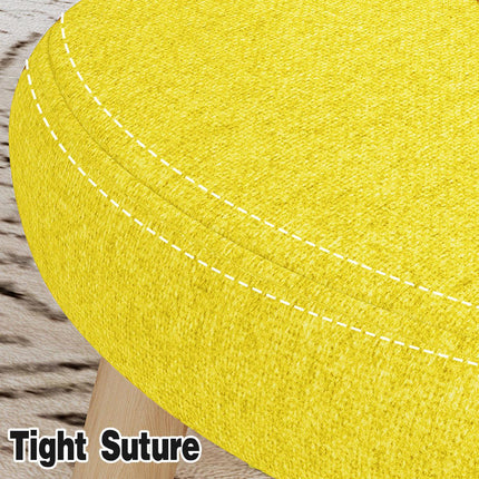 Fabric Ottoman Foot Stool Rest Pouffe Padded Footstool with Wood Storage Seat