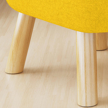 Fabric Ottoman Foot Stool Rest Pouffe Padded Footstool with Wood Storage Seat