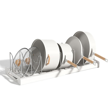 Adjustable Telescopic Pot Rack Cabinet Kitchen Sink Storage Shelf Organizer Use