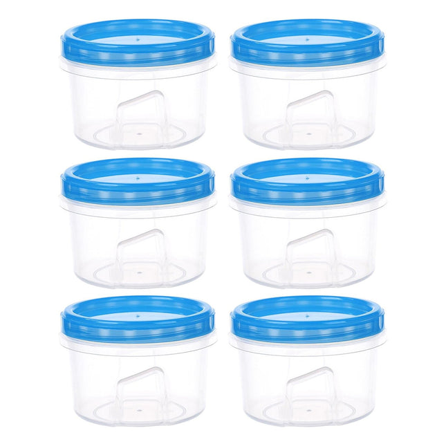 6PCS Reusable Food Storage Box Set Freezer Containers Lunch Prep Refrigerator