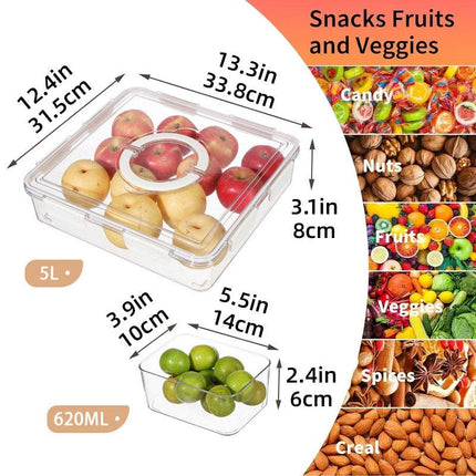 Portable Household Kitchen Refrigerator Storage Box Food Organizer Fresh Keeper