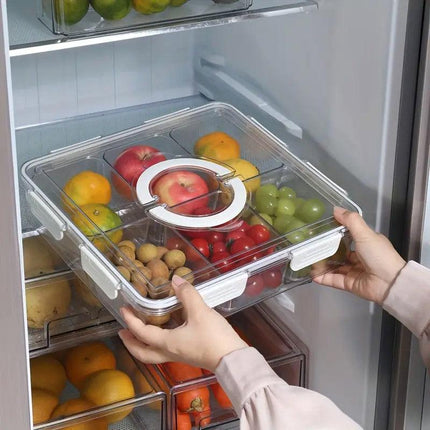 Portable Household Kitchen Refrigerator Storage Box Food Organizer Fresh Keeper