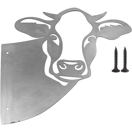 1X Art Hanging Metal Peeping Cow Ornaments Garden Adornment Home Decor