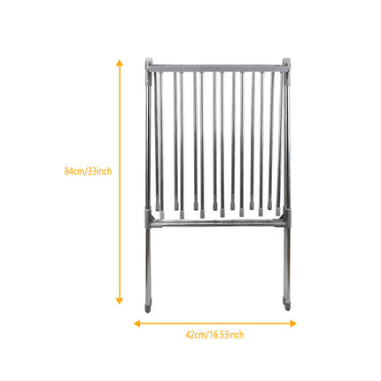 Folding Clothes Drying Rack Indoor Floor Standing Hanger Laundry Pole Airer Home