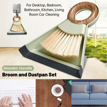 Mini Small Broom Dustpan Set Compact Desktop Cleaning Tool for Home Office
