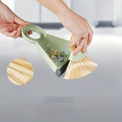 Mini Small Broom Dustpan Set Compact Desktop Cleaning Tool for Home Office