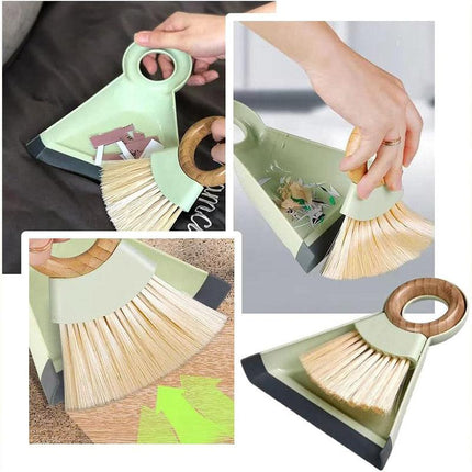 Mini Small Broom Dustpan Set Compact Desktop Cleaning Tool for Home Office