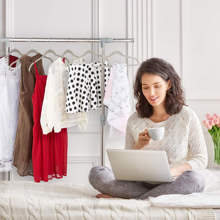 Floor Standing Clothes Drying Rack Simple Folding Laundry Hanger Airer Indoor