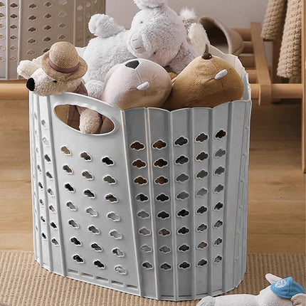 Portable Folding Laundry Basket Storage Basket for Clothes Toy Organizing Bucket