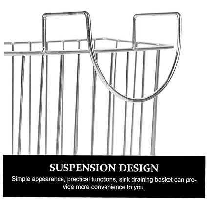 Stainless Steel Kitchen Sponge Holder Soap Brush Sink Caddy Drainer Rack Storage