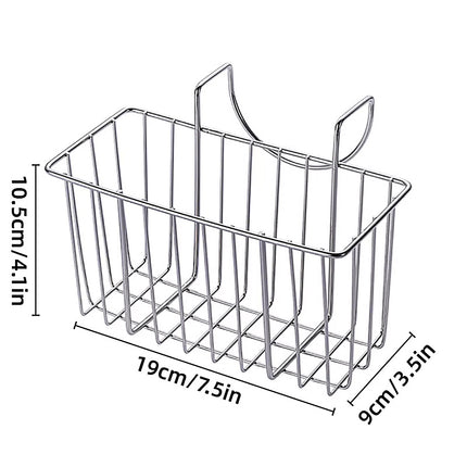 Stainless Steel Kitchen Sponge Holder Soap Brush Sink Caddy Drainer Rack Storage