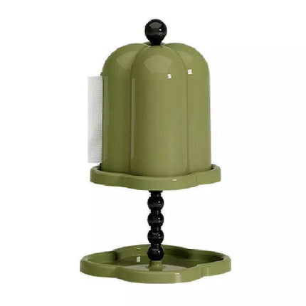 Double Shelf Paper Towel Box Dustproof Lid Vintage Tissue Holder for Kitchen