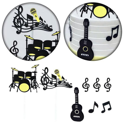 Music Notes Violin Cake Decoration Materials Birthday Cake Topper Inserts