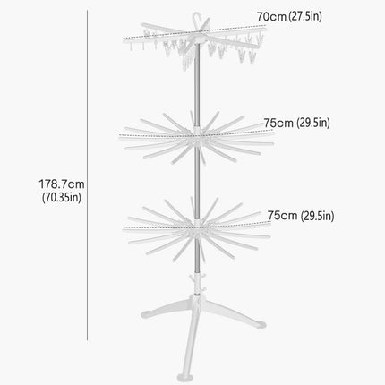 Folding Drying Rack Multi Layer Floor Stand Clothes Airer for Indoor Laundry Use