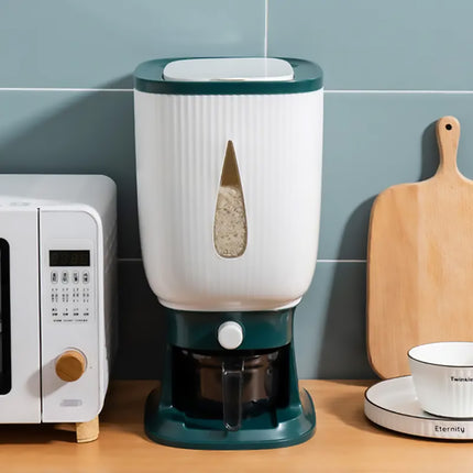 10kg Rice Storage Bucket Household Metering Rice Container Large Capacity