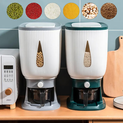 10kg Rice Storage Bucket Household Metering Rice Container Large Capacity