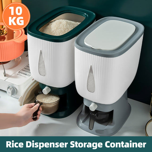 10kg Rice Storage Bucket Household Metering Rice Container Large Capacity