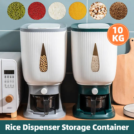 10kg Rice Storage Bucket Household Metering Rice Container Large Capacity