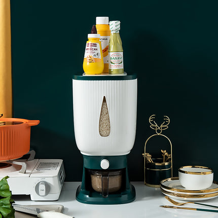 10kg Rice Storage Bucket Household Metering Rice Container Large Capacity