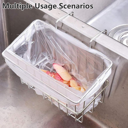 Stainless Steel Kitchen Sponge Holder Soap Brush Sink Caddy Drainer Rack Storage