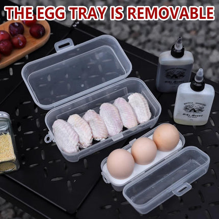 6PCS Portable Egg Storage Box Shockproof Sealed Plastic With Lid Camping Box