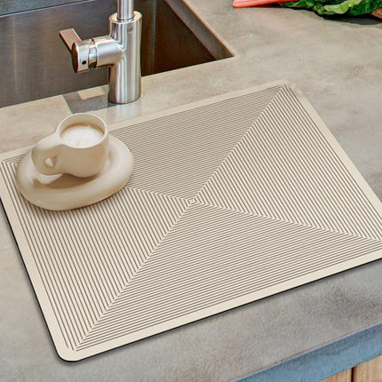 2PCS Kitchen Absorbent Pad Heat Insulation Mat Anti Slip Draining Pad Countertop