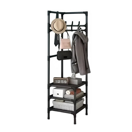 Corner Coat Clothes Stand Rack Hat Shoes Racks Thicken Hanger Shelf Organizer