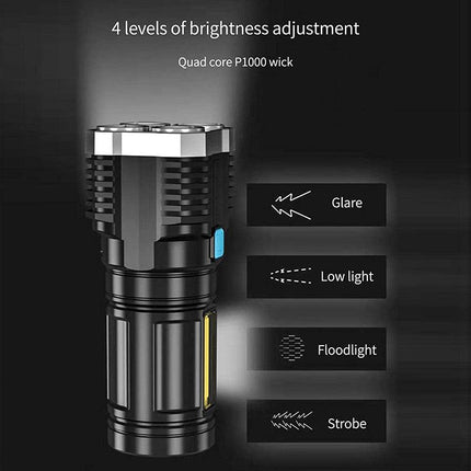 Super Bright Torch Led Flashlight USB Rechargeable Tactical Light