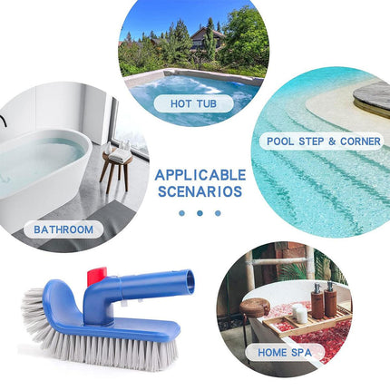 180Degree Rotating Pool Cleaning Brush Heavy Duty Swimming Pool Step Scrub Brush