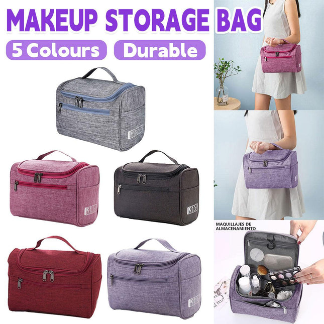 Womens Cosmetic Bag Make Up Case Travel Toiletry Wash Organiser Vanity Nail Box
