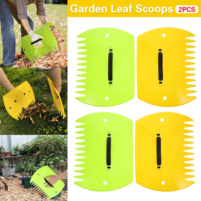 2pcs Outdoor Leaf Clip Plastic Rake Garden Tools Collecting Leaves Yard Cleanup