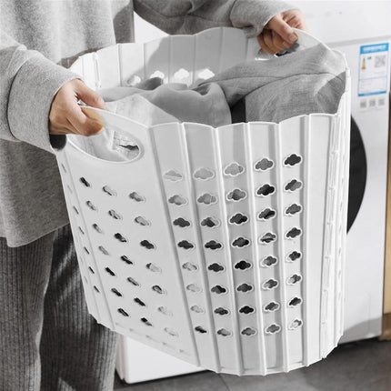 Portable Folding Laundry Basket Storage Basket for Clothes Toy Organizing Bucket