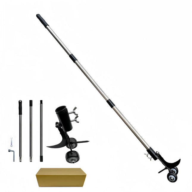 Portable Hook Weed Remover Tool Garden Patio Weeding Tool Weed Puller With Wheel