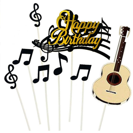 Music Notes Violin Cake Decoration Materials Birthday Cake Topper Inserts