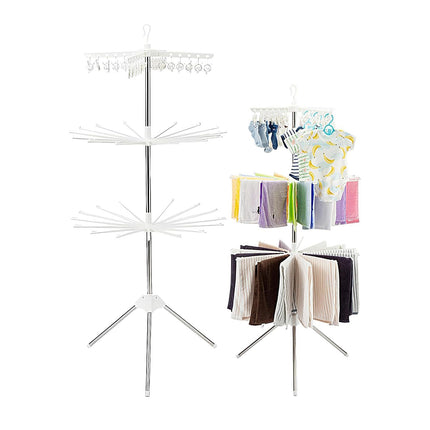 Folding Drying Rack Multi Layer Floor Stand Clothes Airer for Indoor Laundry Use