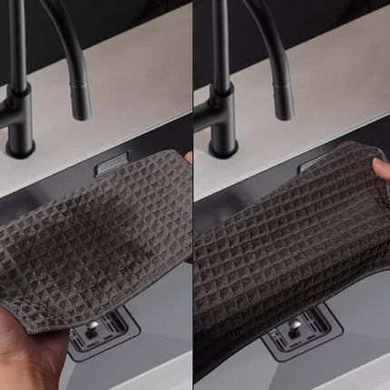 5PCS Waffle Cleaning Cloth Coffee Machine Bar Towel Dish Rag Absorbent