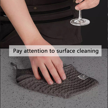 5PCS Waffle Cleaning Cloth Coffee Machine Bar Towel Dish Rag Absorbent