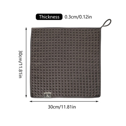 5PCS Waffle Cleaning Cloth Coffee Machine Bar Towel Dish Rag Absorbent