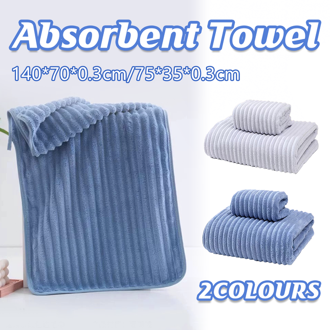 Quick Dry Bath Towel Lightweight Absorbent Fabric Shower Beach Travel Use