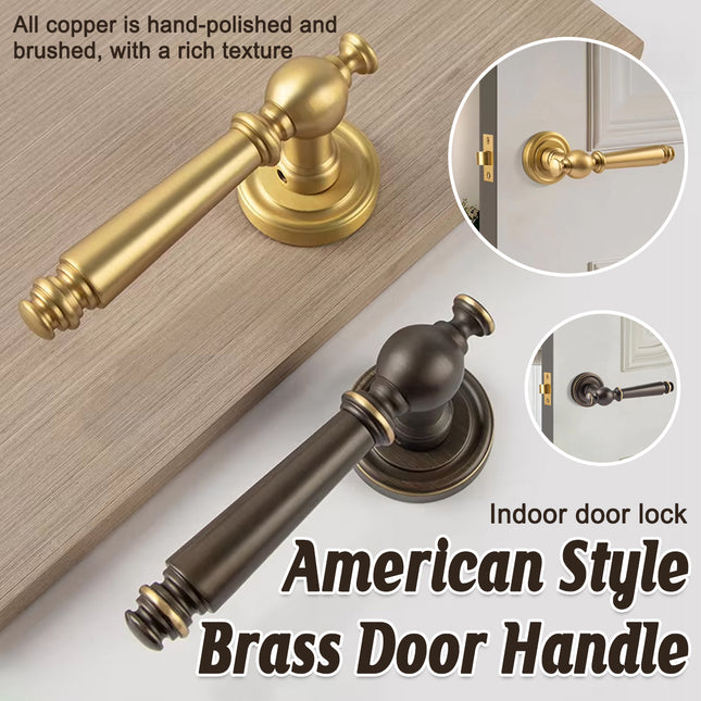 American Style Bedroom Door Handle Brass Interior Door Handle Modern Design