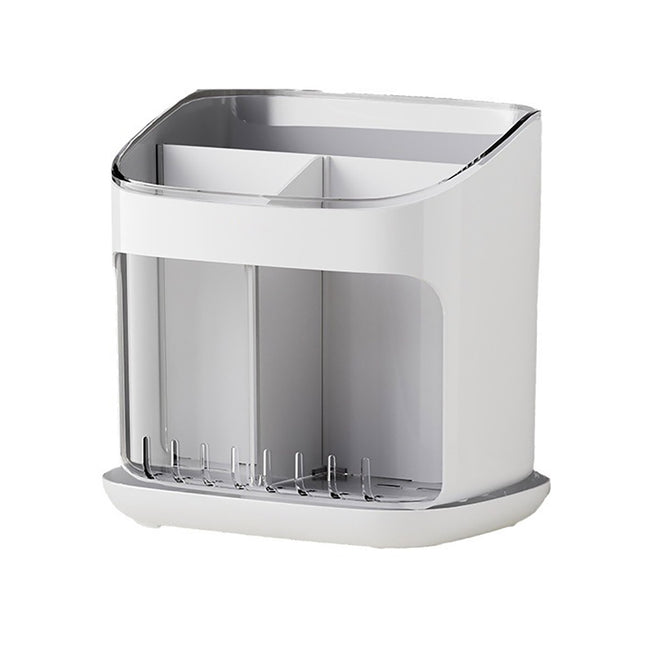 Wall Mounted Kitchen Chopsticks Storage Rack Drain Basket Holder Organizer Box