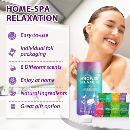 Aromatherapy Bath Oil Tablets Moisturising Spa Shower Bomb Effervescent Salt