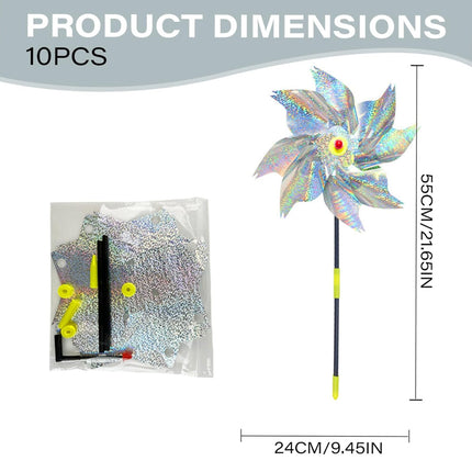 10PCS Bird-Driving Windmill Laser Device for Balcony Garden Farmland Bird Proof