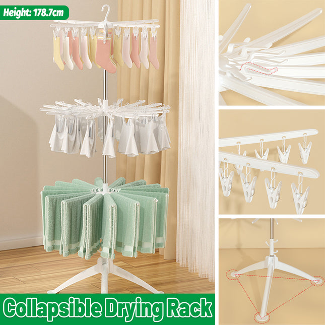 Folding Drying Rack Multi Layer Floor Stand Clothes Airer for Indoor Laundry Use