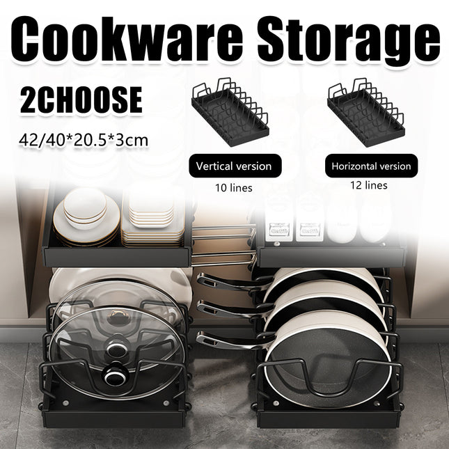 Adjustable Pot Rack Cookware Storage Rack Kitchen Storage Rack Wall Mounted