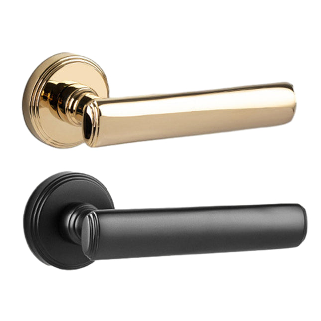 Brass Interior Door Handle Lock Set Bedroom Privacy Lock Modern Room Hardware